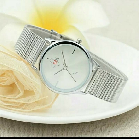 NEW WOMAN'S SILVER STAINLESS STEEL MESH WATCH - Picture 8 of 8